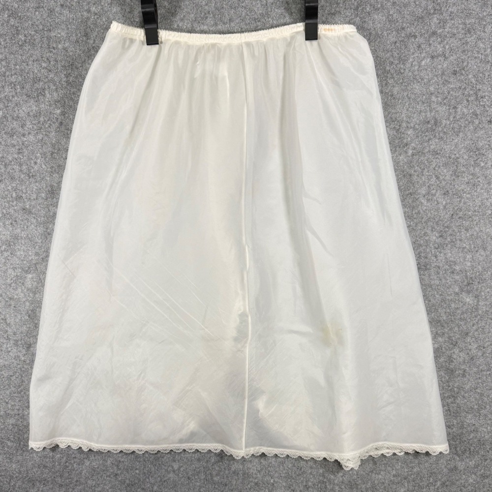 Warner's Half Slip Women Medium White Lace Trim Vintage Lingerie 55325 USA